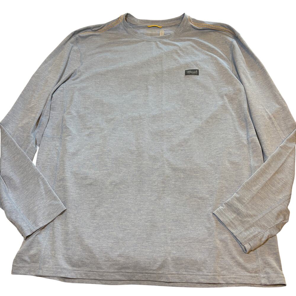 Marsh Wear Long Sleeve Gray Performance Tee Shirt XL Fishing Sun Wear